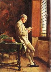 Ernest Meissonier The Reader in White oil painting picture